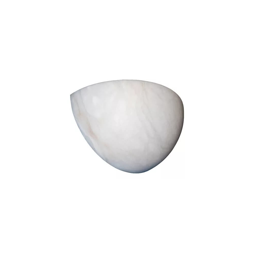 Arbotante de Alabastro E26 1/4 de Esfera Liso 33cm - Comercial 2G